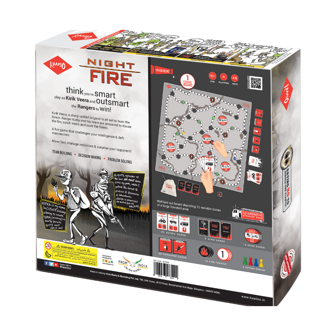 Night Fire Strategy Board Game for 8 year olds and above | Buy Strategy Board Game in India | Best strategy board game | Board Game for Adults